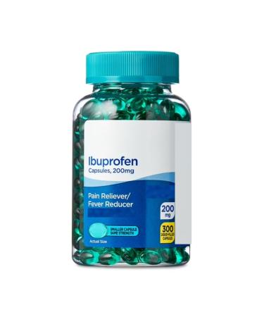 SEDLAV Ibuprofen Mini Liquid Filled Softgel Capsules 200 mg Pain Relief & Fever Reducer 300 Count Compare to GELS Minis Active Ingredient Sticker