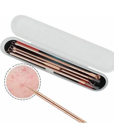 Blackhead Remover Tool Pimple Popper Tool Kit Stainless Steel Acne Needles Easy Removal of Pimples Acne Whitehead Blemish Zit Removing Forehead Facial and Nose (Rose Gold) - Buy Online on GoSupps.com