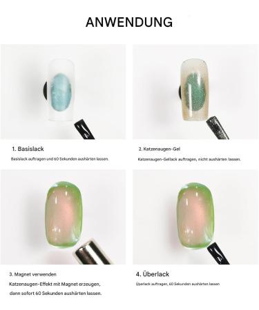 Guava Cat Eye Green Glass for Women 15ml Fingernail Art Accessories for Beginners Women and Girls at Wedding and Party - Buy Online on GoSupps.com