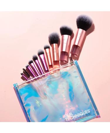 Real Technique Travel Fantasy Mini Brush Kit - 11pc Set for Eyeshadow, Highlight, Contour & Concealer - Synthetic Bristles with Makeup Bag - Buy Online on GoSupps.com