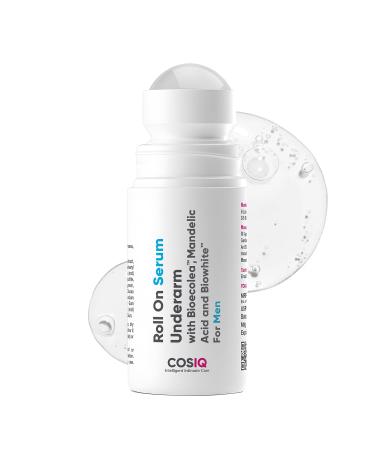 Cos-IQ Brightening Underarm Roll On Serum for Men | With Bioecolea Mandelic Acid and Bio White | Fresh & fragranced | Suitable for Sensitive Skin | 40ml