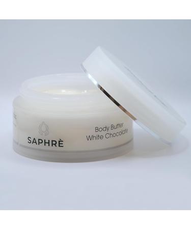 Saphr Body Butter White Chocolate intensively caring body butter with papaya chocolate and shea butter for velvety soft skin 200 ml vegan - Buy Online on GoSupps.com