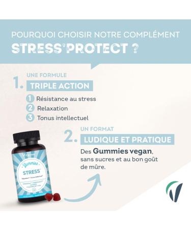 Vitavea Wellness - Stress Protect Gummies - Relaxation Relaxation Serenity Intellectual Tone - Sugar Free - Rhodiola Rosea Poppy Lavender Vitamins B9 & B6 - Vegan - 30 Gummies - 30 Days - Buy Online on GoSupps.com
