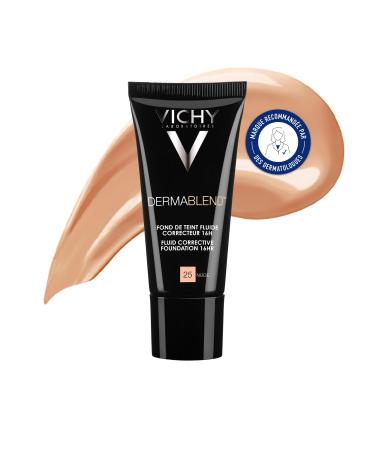 Vichy Dermablend Fond de Teint Fluide Correcteur Haute Couvrance Pour Tous Types de Peau Teinte : 25 Nude 30 ml