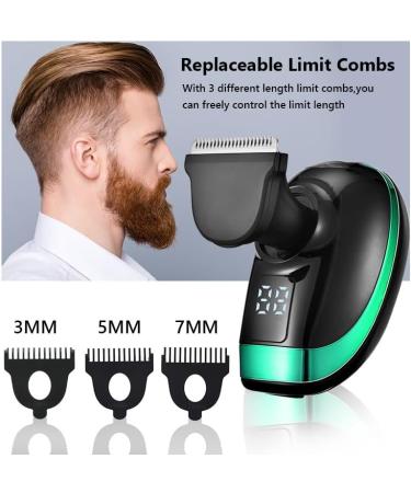 5-in-1 Head Shavers for Bald Men | Rechargeable Electric Shaver with Beard Nose Ear Trimmer & Facial Brush - Green - Buy Online on GoSupps.com