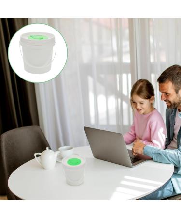 Veemoon 1-Liter White Plastic Bucket with Handle & Cover - All-Purpose Food Storage Solution - Buy Online on GoSupps.com