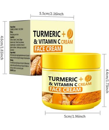  GNAUMORE Turmeric and Vitamin C Face Cream Turmeric Repair Cream Evens Skin Tone Moisturizing Skin Care Increases Elasticity 50g - Buy Online on GoSupps.com