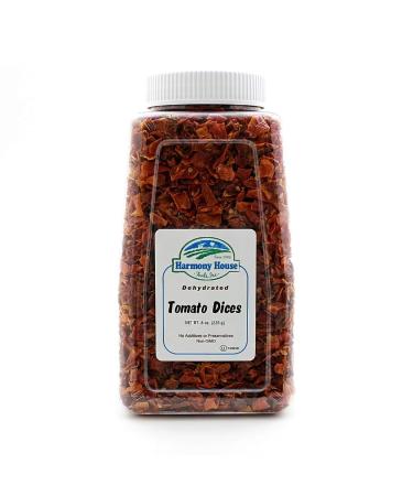 Harmony House Foods Dried Tomato Dices (8 oz, Quart Size Jar) for Cooking, Camping, Emergency Supply, and More Quart Size Jar Single