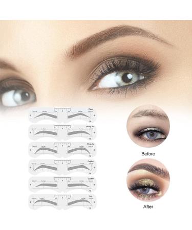Artocct Eyebrow Template Kit - 6 Pairs Reusable Eyebrow Formers for DIY Makeup - Perfect for Beginners | International Shipping - Buy Online on GoSupps.com