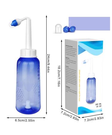 Nasendusche Set - 300 ml Neti Pot for Sinus Rinsing | Nose Rinse Kit & Salt Water Solution - Buy Online on GoSupps.com