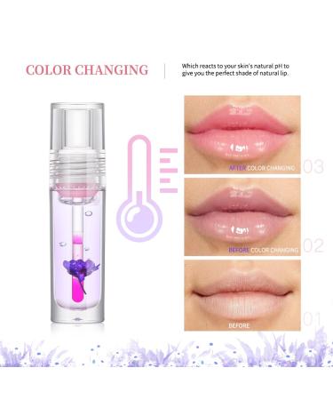 AKARY Color Changing Flower Lip Gloss | pH-Activated Hydrating Lip Oil for Women & Girls | Long-Lasting Moisturizing Non-Stick Lip Gloss for Dry Lips - Buy Online on GoSupps.com
