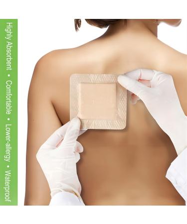 Buy Silicone Foam Dressing 4x4 (20 Pack) - High Absorbency Waterproof Wound Bandage for Bed Sores & Leg Ulcers - Buy Online on GoSupps.com