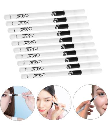 LALADEFIEE 20 Pcs Lying Silkworm Eyeliner Makeup Eyeshadow Waterproof Eye Liner Pencil Gel White Wooden Pole - Buy Online on GoSupps.com