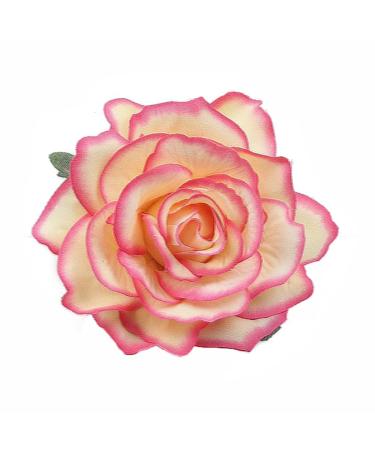AJTUTUS Rose Clip Fabric Rose Flower Hair Pins Brooch Floral Clip Flower Pin Headpieces Woman Wedding Party Favor Accessory