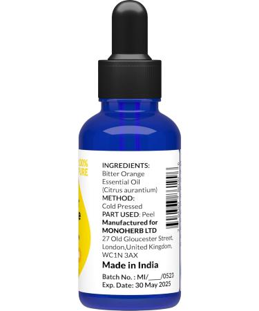 Bitter Orange Essential Oil 30 ml - Pure & Natural Essential Oil with Pipette Dropper - Shop Internationally - Buy Online on GoSupps.com