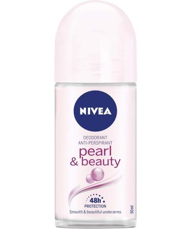 NIVEA Pearl & Beauty Roll-On Deodorant 6 x 50 ml Antiperspirant Deodorant with Pearl Extracts Roll-on Deodorant that regulates perspiration for 48 hours - Buy Online on GoSupps.com