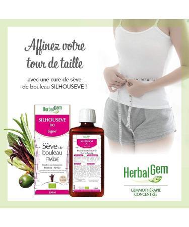HerbalGem - Silhous ve - Slimming & Silhouette - Based on Fresh Birch Sap - Enriched With Buds - Certified Organic - 250 ml - Buy Online on GoSupps.com
