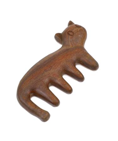Healeved 3 Pcs Kitten Green Sandalwood Comb Massager Cat Massage Comb Wooden Comb Tool Green Sandalwood