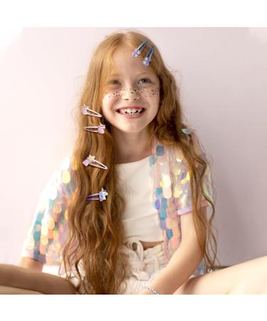 12 Adorable Unicorn Hair Clips for Girls - Glitter Cartoon Hair Accessories - Perfect Birthday Gift - Buy Online on GoSupps.com