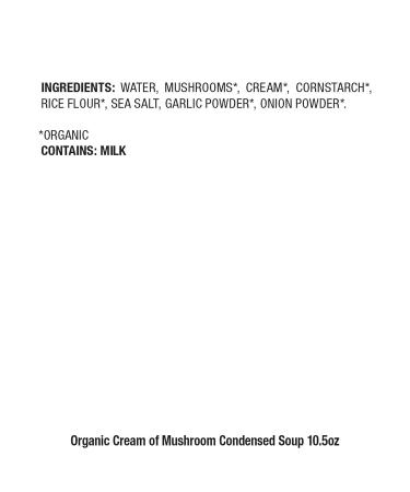 Organic Cream of Mushroom Condensed Soup 10.5oz - Pack of 12 | Pacific Foods - Buy Online on GoSupps.com