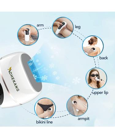 AOHEKANG At-home Laser Hair Removal for Women - IPL Hair Removal Device with ICE Technology - Permanent & Painless Hair Remover for Facial, Armpits, Bikini, and Legs - Upgraded to 999,999 Flashes - White - Buy Online on GoSupps.com