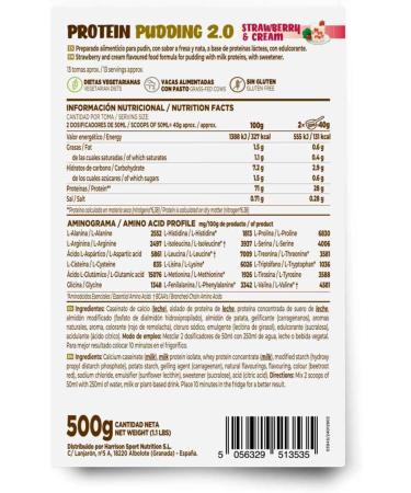  HSN HSN Protein Pudding | Strawberry Flavor 500g 13 Servings per Container | With Whey Protein | Very Easy to Prepare | Low in Calories | No Added Sugars | Non-GMO Vegetarian Gluten Free - Buy Online on GoSupps.com