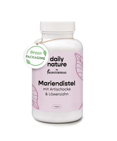 Dailynature Marium thistle extract with 80% Silymarin + artichoke & dandelion |120 capsules |Dietary supplement |Vegan |compostable can |Without unwanted additives |Gluten -free | Lactose -free - Buy Online on GoSupps.com