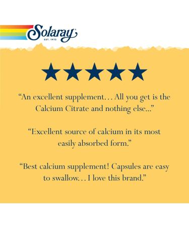 Buy Solaray Calcium Citrate 1000 mg - 120 VegCaps for Strong Bones - Buy Online on GoSupps.com