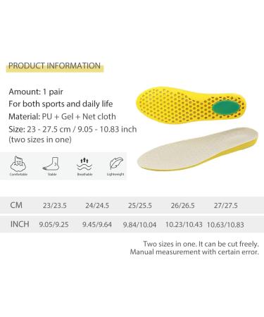 Buy Winter Orthopedic Shoe Insoles | Gel Insoles for Hiking & Work | Plantar Fasciitis Relief | Warm Sole Massaging Foot Support (37-38) - Buy Online on GoSupps.com