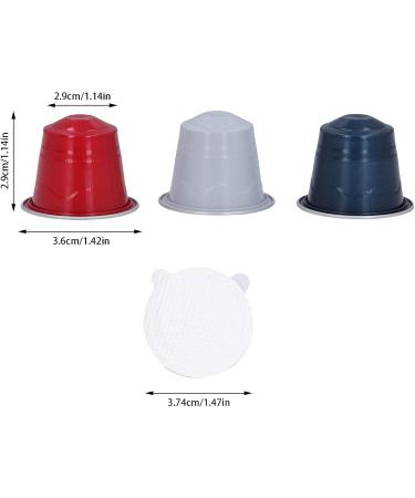 Pssopp 50pcs Reusable Plastic Coffee Capsules Quick Styling Coffee with Aluminium Lids for Coffee Makers - Buy Online on GoSupps.com