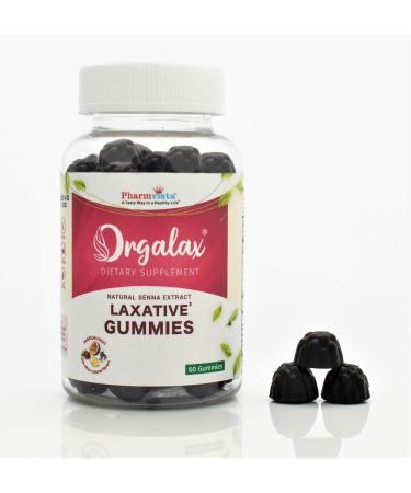 Orgalax Senna Laxative Gummies - Gentle Occasional Constipation Relief - 60 Vegan Gummies - Made in the USA - Buy Online on GoSupps.com