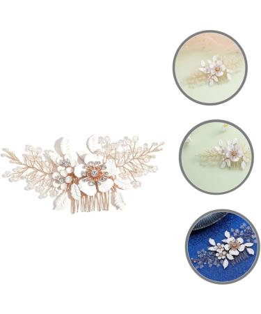 DOITOOL Hair Combs for Women Wedding Hair Comb Tiara Decor Rhinestone Hair Comb Wedding Hair Accessories Flower Hair Comb Rhinestone Hair Accessories Leaves Headgear Veil Bride - Buy Online on GoSupps.com