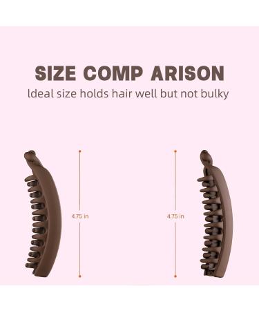 4.75 "Large banana clip for female girls cute clip for fine to thick hair Big hair claw clip Girl claw clip Big claw clip for hair (2 turtle and black) - Buy Online on GoSupps.com