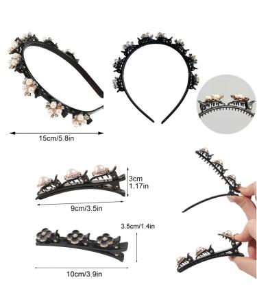 9Pcs Crystal Braided Hair Clips for Women - Hair Accessories with Stone Detail - Shipping from US | KKSS - Buy Online on GoSupps.com