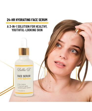 Bella B Face Serum 1.7 oz - Pregnancy Safe Natural Anti-Aging Serum for Radiant Skin - Healthy Beauty Glow - Buy Online on GoSupps.com