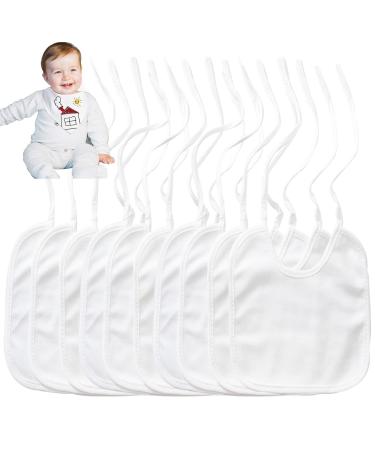Viky 10 pieces of bibs to paint white bib paint baby shower triangle bibs baby waterproof neckerchief drool bibs baby baby bibs gifts baby party triangle baby young girls