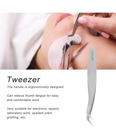 Precision Stainless Steel Tweezers - Slant Tip for Eyelash Plant Grafting & Hair Removal | International Shipping Available - Buy Online on GoSupps.com