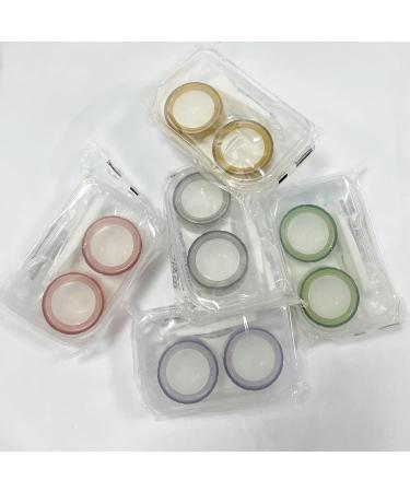 Buy Hown 5x Colorful Contact Lens Containers - Portable Mini Storage Case for Travel & Home | Transparent Contact Lens Kit - Buy Online on GoSupps.com