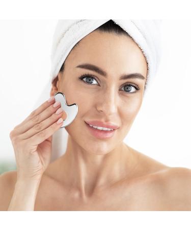 BTYMS Stainless Steel Gua Sha Facial Tool - Heart-Shaped Metal Skin Care Massager for Sculpting & Scraping - Buy Online on GoSupps.com