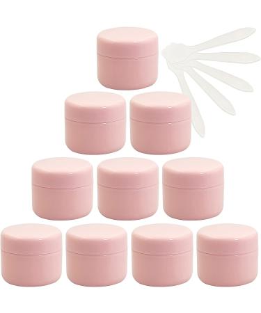empty jars with lids cosmetic jar B0CL9K7SRC12 PC Empty 50ml Pink Plastic Cosmetic Jars with Screw Lid 50g Small Pot with Inner Linner for Cosmetic Travel Gel Lip Balm + 5X Spatula (Color : Roze S (