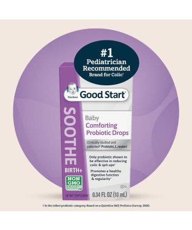 Gerber Good Start Baby Probiotic Drops Soothe 0.34 oz | Digestive Health & Comfort - Buy Online on GoSupps.com
