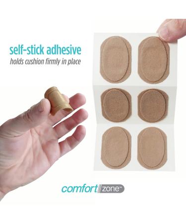 Comfort Zone Bunion Cushions - Reduce Friction for Sensitive Bunions - 6 Cushions (1 Pack) - Buy Online on GoSupps.com