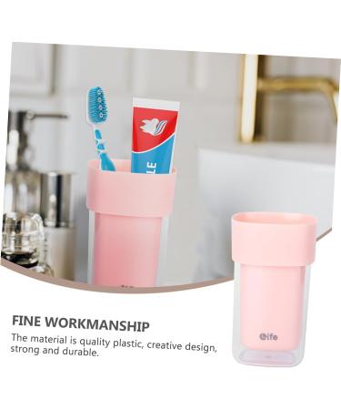 Beaupretty Portable Travel Toothbrush Cup - Compact Washing Storage Case - Pink 20.6x7.3cm - Ideal for International Shipping - Buy Online on GoSupps.com