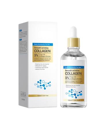 Aislor Collagen Face Serum 100ml: Lightweight Hydration with Niacinamide Hyaluronic Acid & Collagen Complex White One Size One Size White