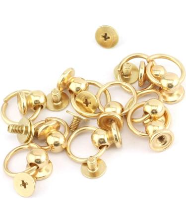 RuiLing 30pcs 8x6mm Screwback Round Head Rivet Assorted Kit - Silver, Black, Gold | DIY Accessory for Leather Craft - Buy Online on GoSupps.com