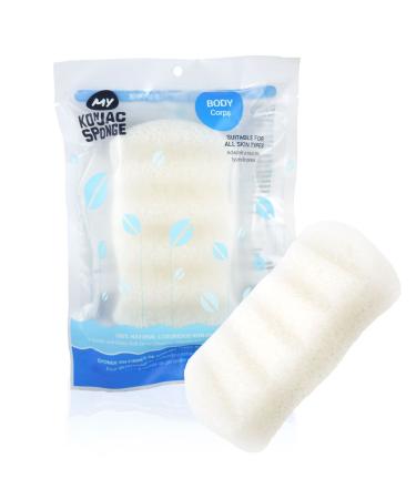 MY Konjac Sponge All Natural Fiber Body Sponge. Excellent for all skin types including very sensitive skin. Leaping Bunny Cruelty Free and The Vegan Society approved.