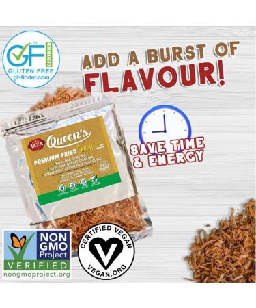 Queen's Non-Coated Crispy Onions - 100% Natural, Vegan, GMO & Gluten Free (2.2lb | 1.0kg) - Buy Online on GoSupps.com