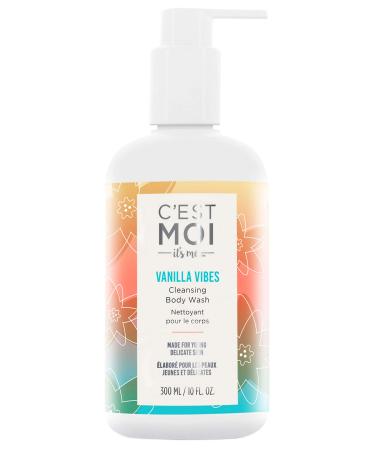 C'est Moi Vanilla Vibes Cleansing Body Wash | Lightly Foaming Formula made with Aloe  Calendula  Cucumber Extract and Avocado Oil  Gentle Cleanser  Hydrating  Refreshing  Clearing  10 fl oz.