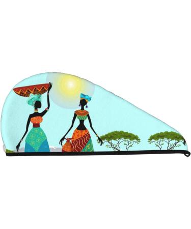 Shop African Women Microfiber Hair Towel - Super Absorbent Coral Velvet Wrap for Long Curly & Thick Hair - Quick Dry & Soft - Buy Online on GoSupps.com