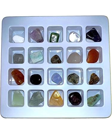 Shropshire Crystals Selection of 20 x Natural Crystals in Gift Box - 8-15mm Per Stone - Buy Online on GoSupps.com